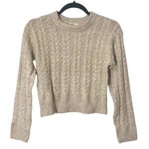 Y2k Tan‎ Cable Knit Sweater